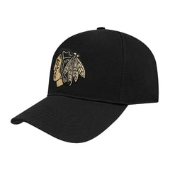 NHL Chicago Blackhawks Pro Standard Metallic Logo Pinch Front Adjustable Hat