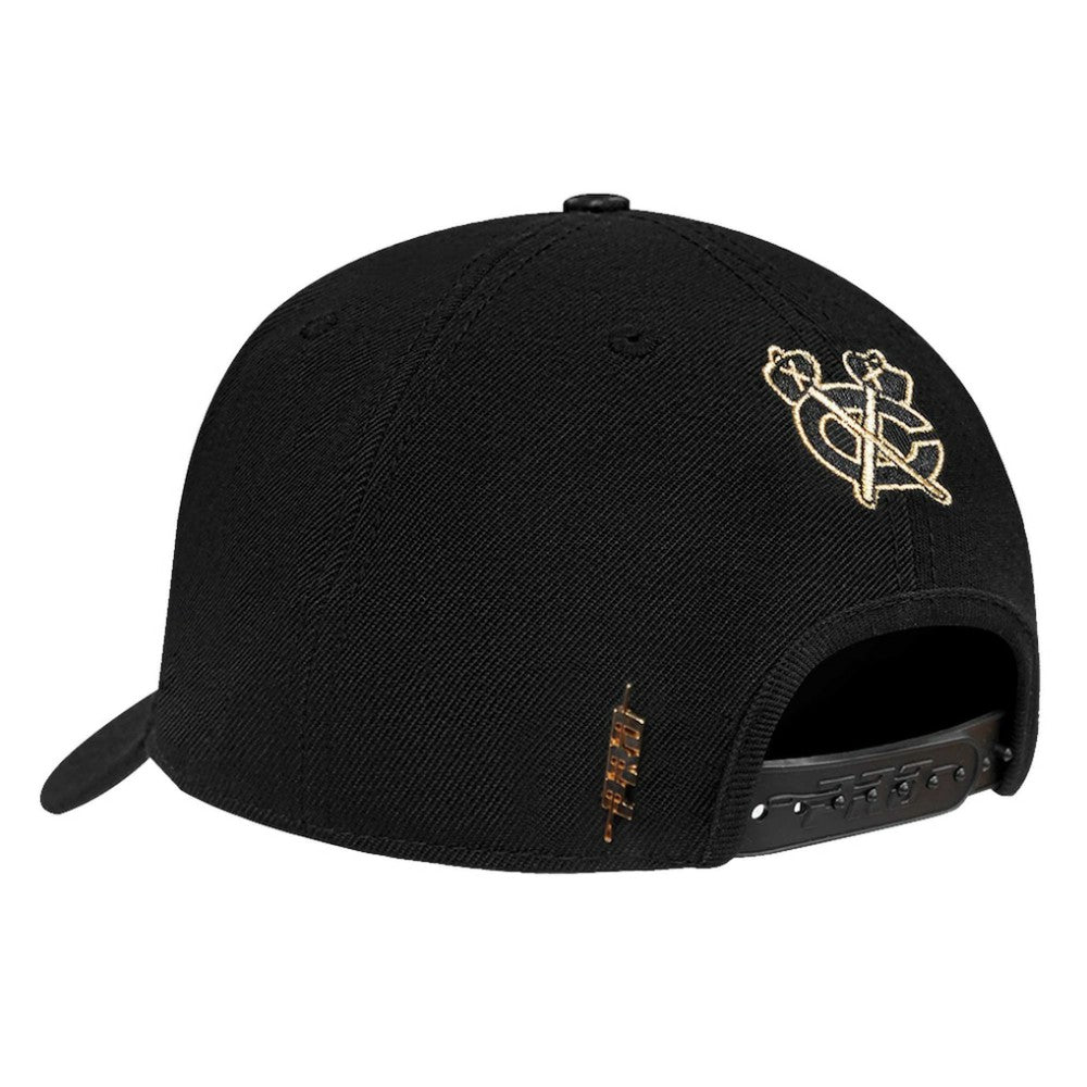NHL Chicago Blackhawks Pro Standard Metallic Logo Pinch Front Adjustable Hat