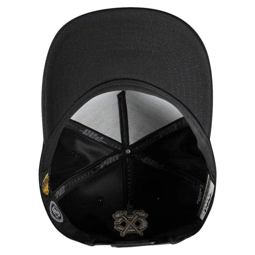 NHL Chicago Blackhawks Pro Standard Metallic Logo Pinch Front Adjustable Hat