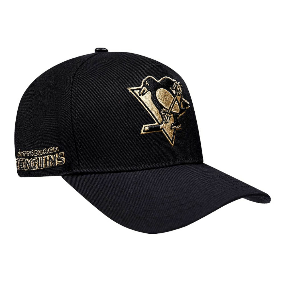 NHL Pittsburgh Penguins Pro Standard Metallic Logo Pinch Front Adjustable Hat