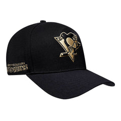 NHL Pittsburgh Penguins Pro Standard Metallic Logo Pinch Front Adjustable Hat