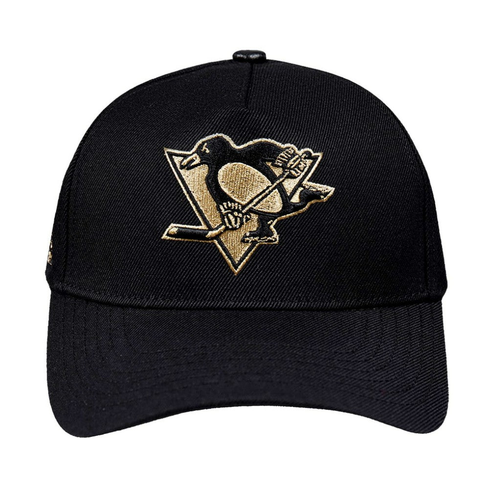 NHL Pittsburgh Penguins Pro Standard Metallic Logo Pinch Front Adjustable Hat