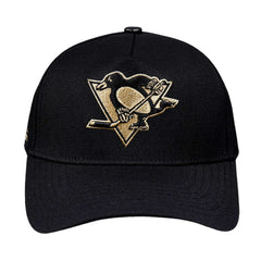NHL Pittsburgh Penguins Pro Standard Metallic Logo Pinch Front Adjustable Hat