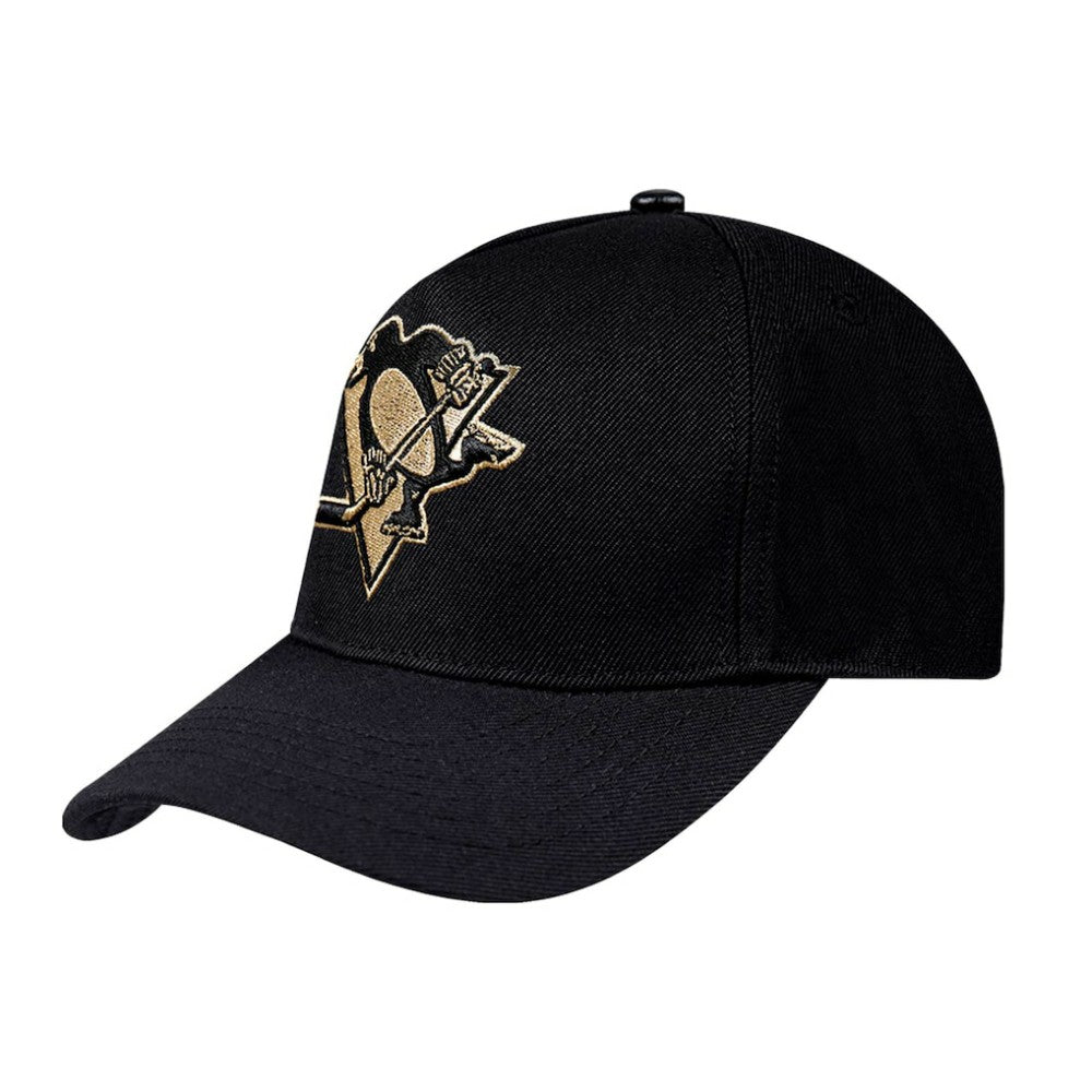 NHL Pittsburgh Penguins Pro Standard Metallic Logo Pinch Front Adjustable Hat