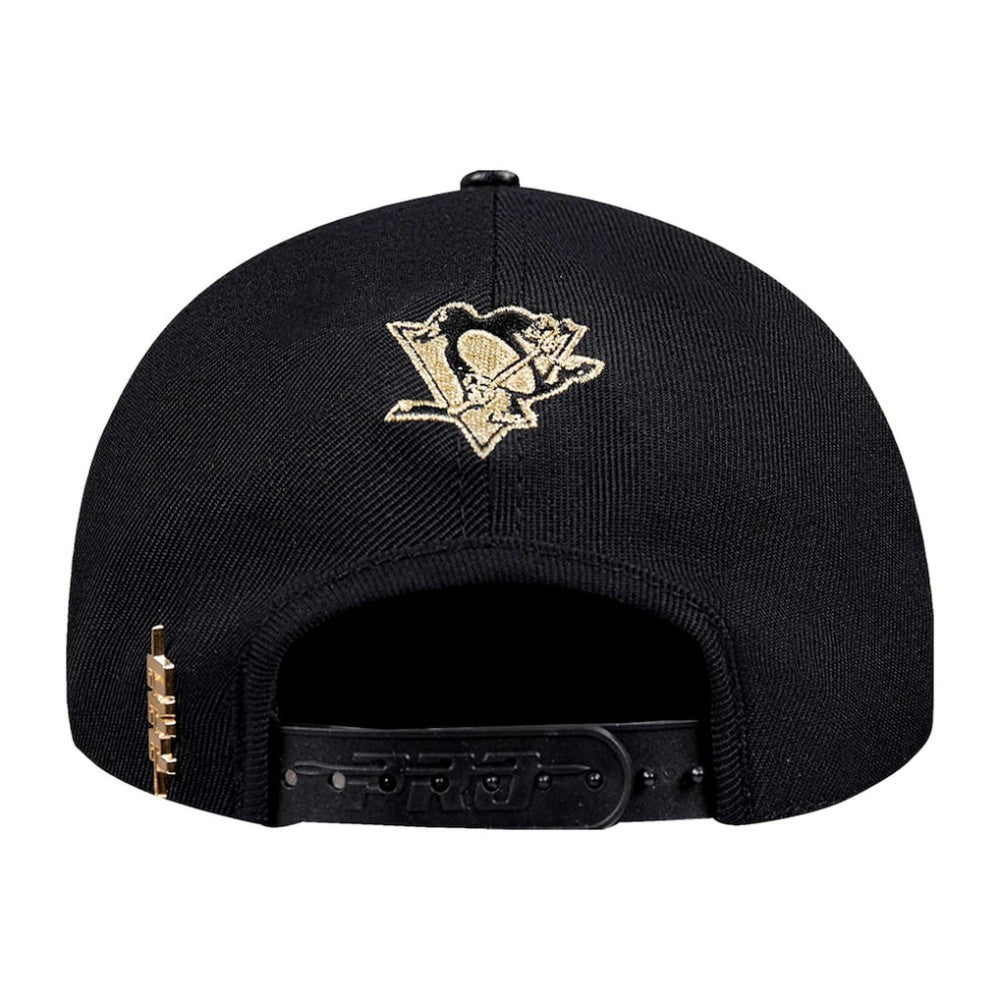 NHL Pittsburgh Penguins Pro Standard Metallic Logo Pinch Front Adjustable Hat