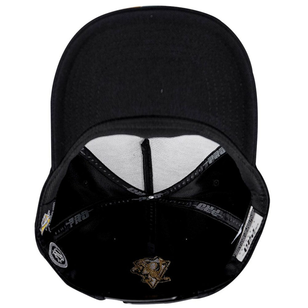 NHL Pittsburgh Penguins Pro Standard Metallic Logo Pinch Front Adjustable Hat