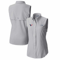 Women's PFG Tamiami Omni-Shade Sleeveless Button-Up Shirt - Houston Texans