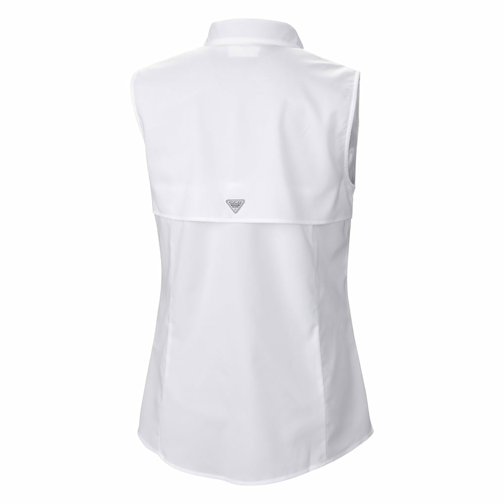 Women's PFG Tamiami Omni-Shade Sleeveless Button-Up Shirt - Miami Dolphins