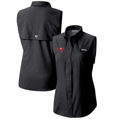Women's PFG Tamiami Omni-Shade Sleeveless Button-Up Shirt - Tampa Bay Buccaneers