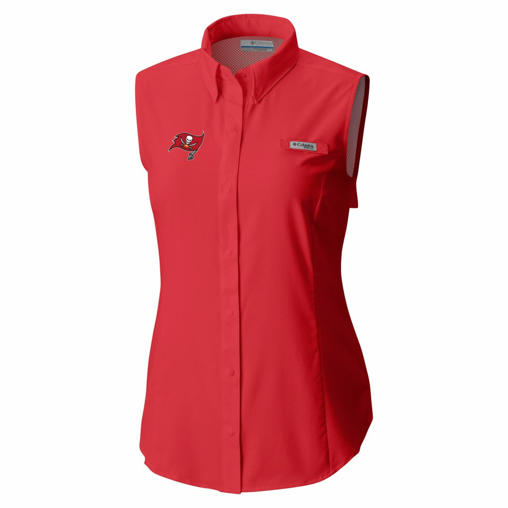 Women's PFG Tamiami Omni-Shade Sleeveless Button-Up Shirt - Tampa Bay Buccaneers