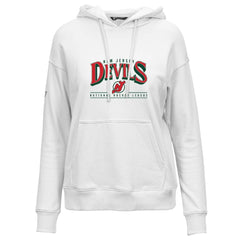 NHL New Jersey Devils Levelwear Women's Retro Adorn Spellout Pullover Hoodie