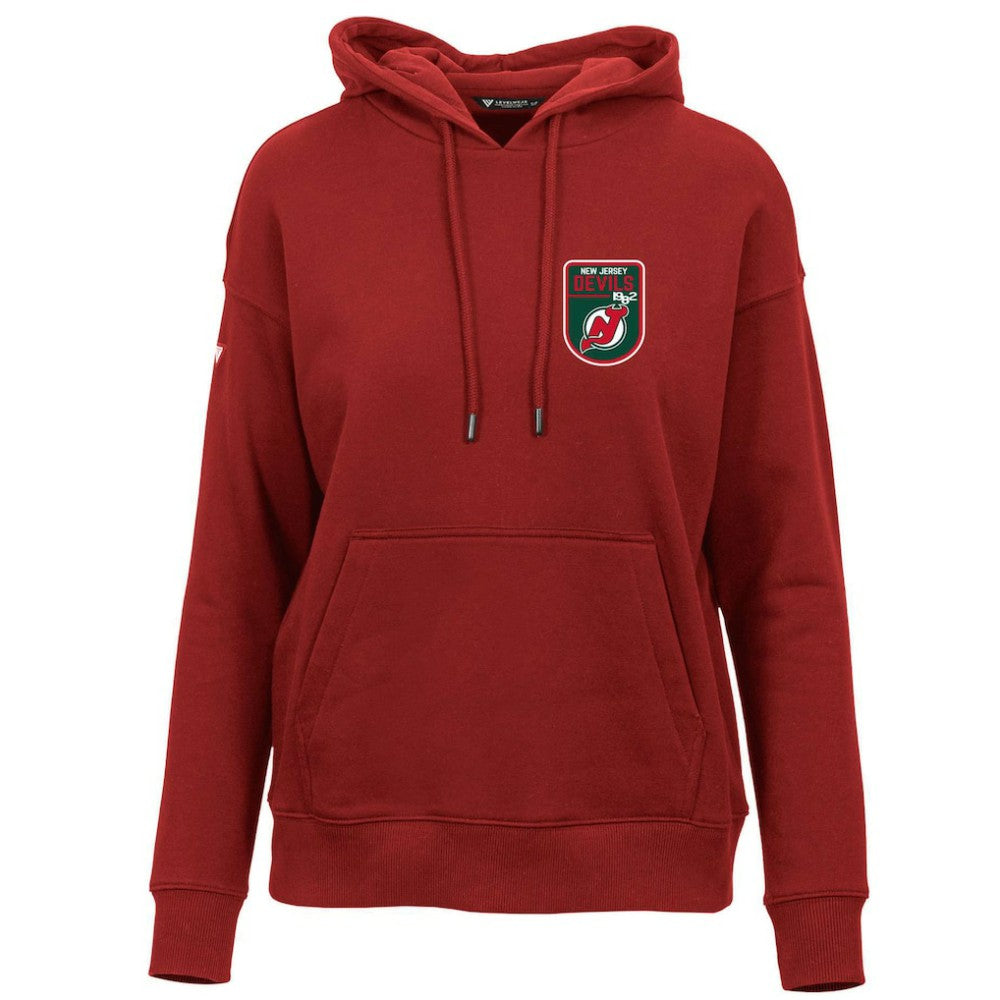 NHL New Jersey Devils Levelwear Women's Retro Adorn Pullover Hoodie