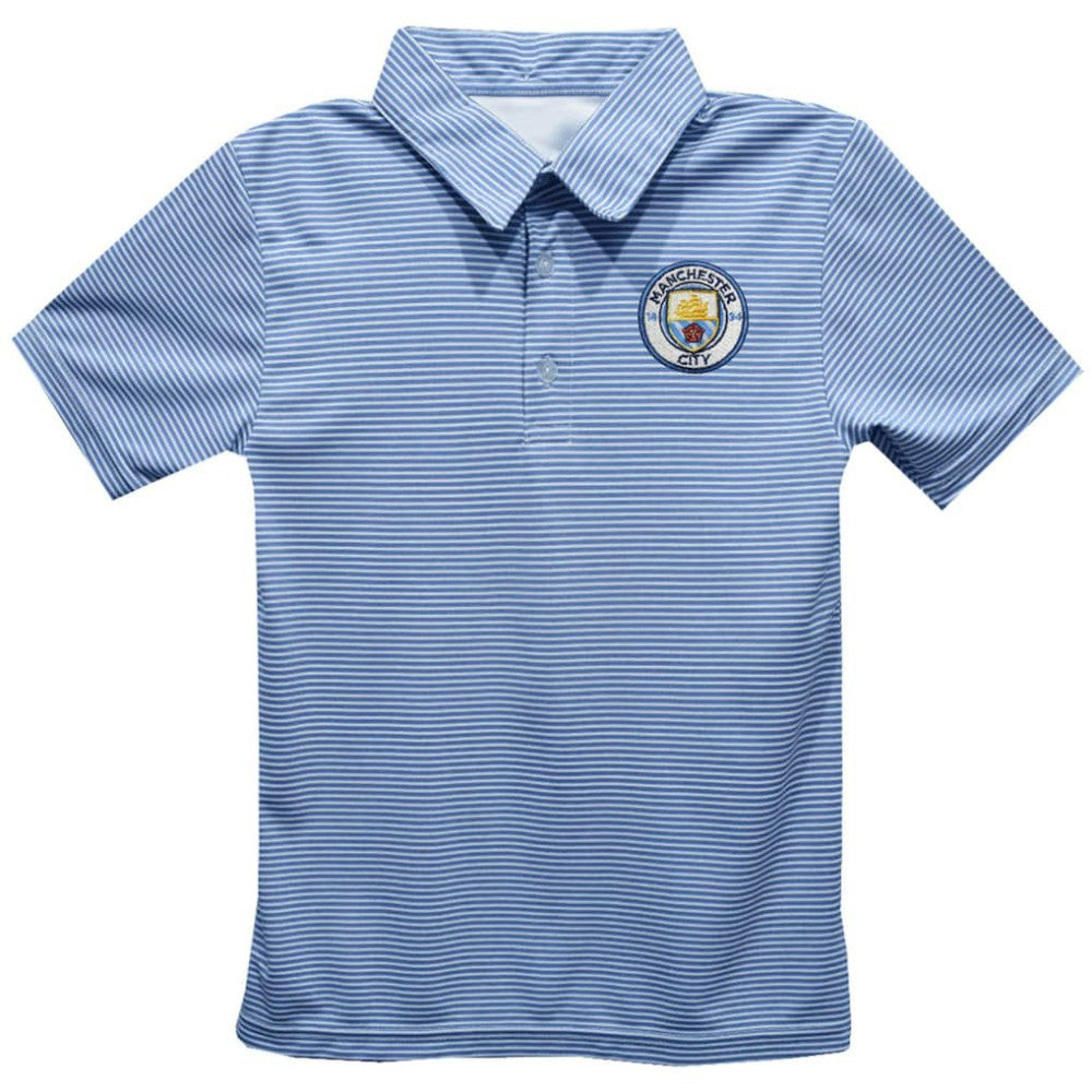 Manchester City Vive La Fete Youth Pencil Stripe Polo