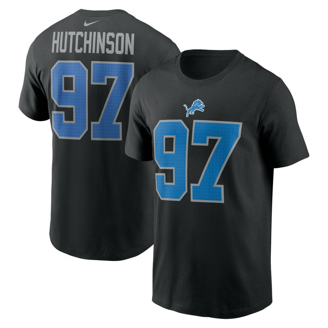 Aidan Hutchinson  Player Name & Number T-Shirt - Detroit Lions T-shirts
