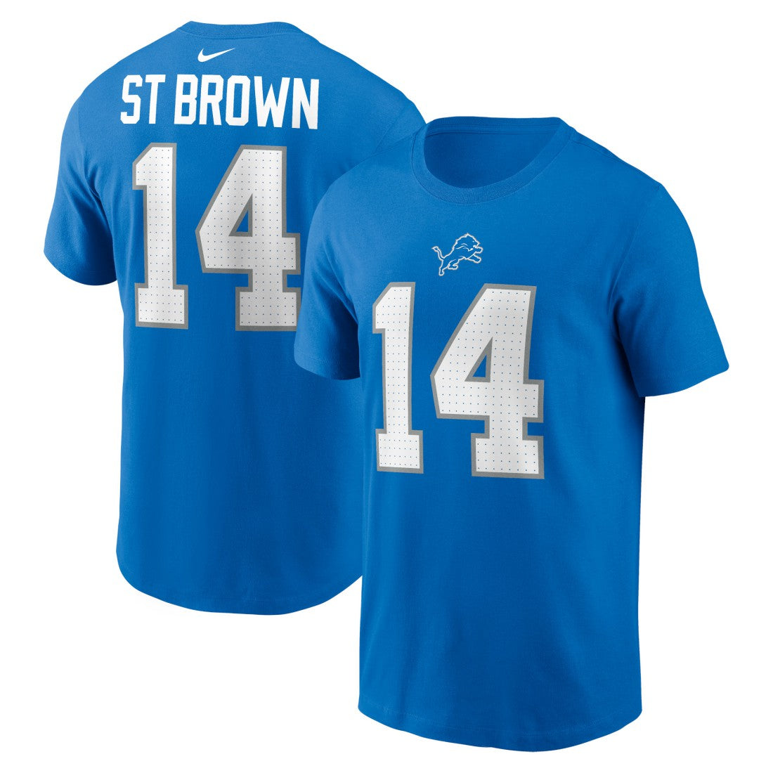 Amon-Ra St. Brown  Name & Number T-Shirt - Detroit Lions T-shirts