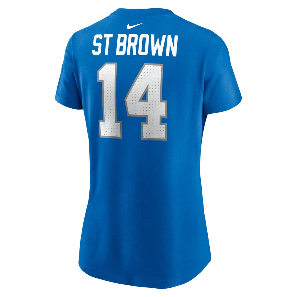 Amon-Ra St. Brown  Women's Player Name & Number T-Shirt - Detroit Lions T-shirts