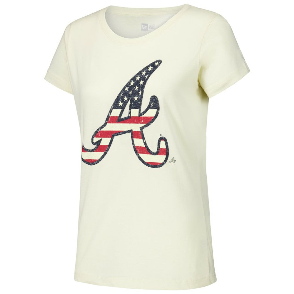 Cream Atlanta Braves New Era Women's Vintage T-Shirt