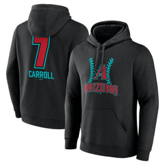 Black Corbin Carroll Arizona Diamondbacks Name & Number Fastball Pullover Hoodie