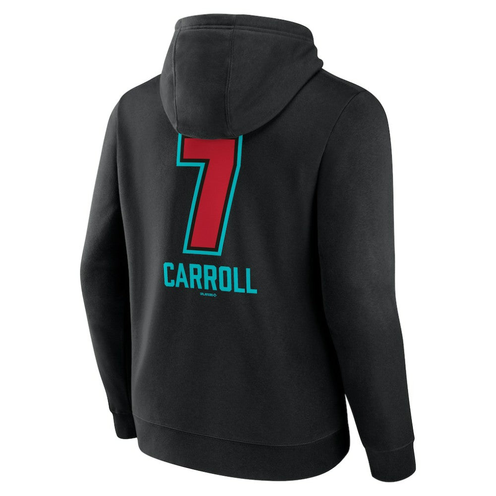 Black Corbin Carroll Arizona Diamondbacks Name & Number Fastball Pullover Hoodie