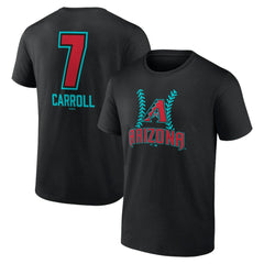Black Corbin Carroll Arizona Diamondbacks Name & Number Fastball T-Shirt