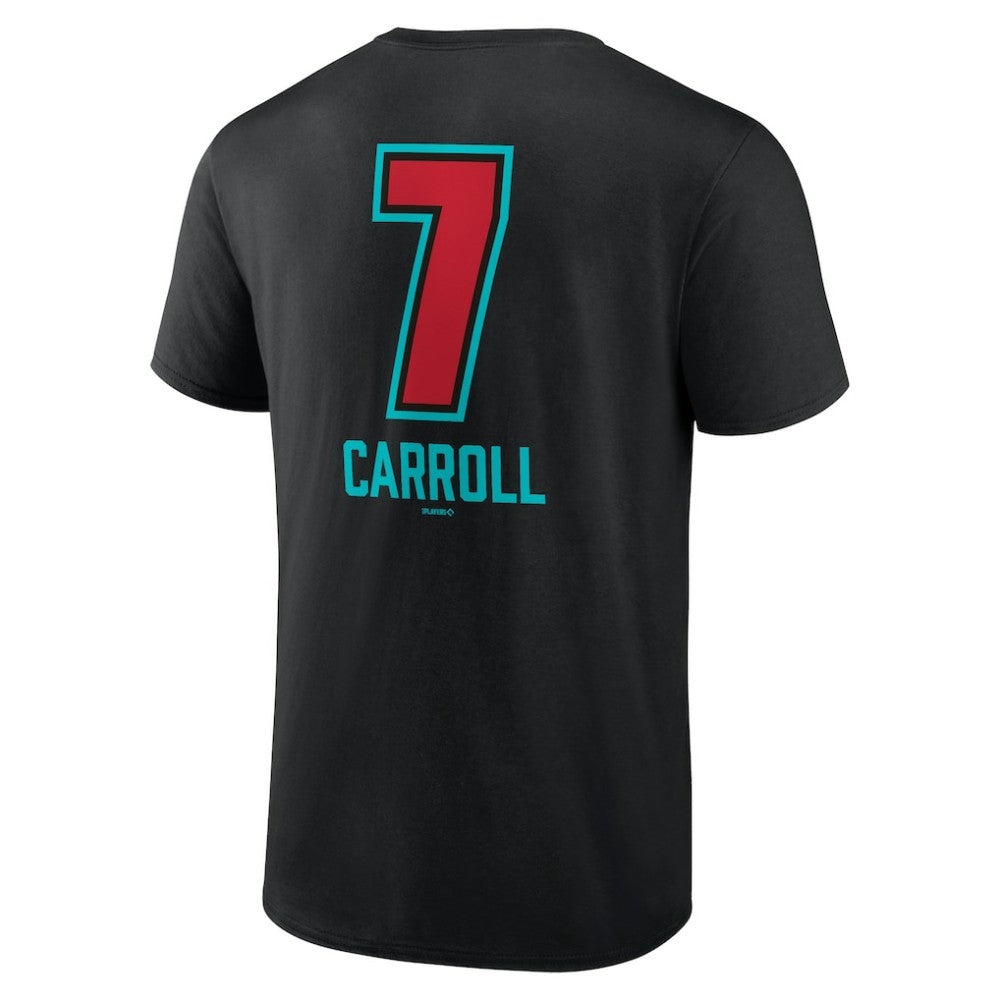 Black Corbin Carroll Arizona Diamondbacks Name & Number Fastball T-Shirt