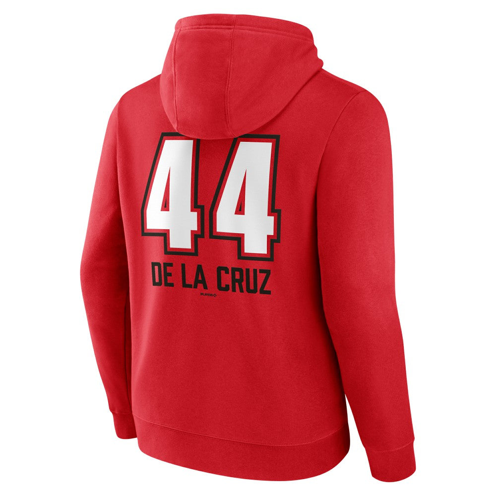 Red Elly De La Cruz Cincinnati Reds Name & Number Fastball Pullover Hoodie