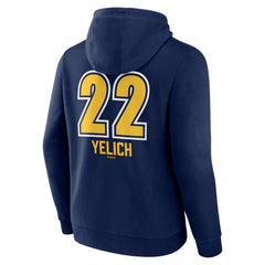 Navy Christian Yelich Milwaukee Brewers Name & Number Fastball Pullover Hoodie