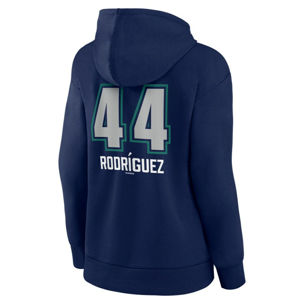 Navy Julio Rodríguez Seattle Mariners Women's Name & Number Fastball Pullover Hoodie