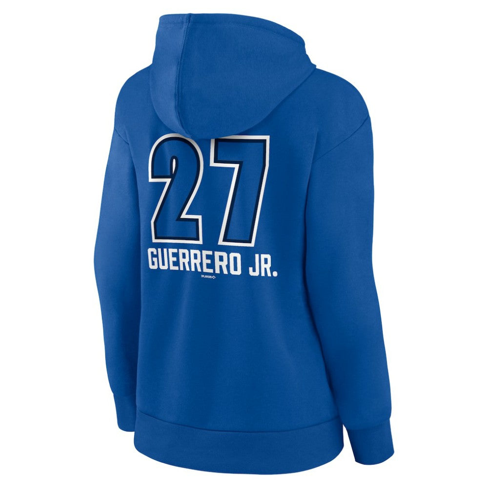 Royal Vladimir Guerrero Jr. Toronto Blue Jays Women's Name & Number Fastball Pullover Hoodie