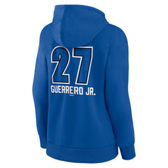 Royal Vladimir Guerrero Jr. Toronto Blue Jays Women's Name & Number Fastball Pullover Hoodie