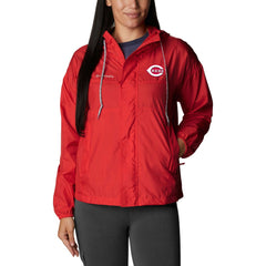 Red Cincinnati Reds Columbia Women's Flash Challenger Full-Zip Windbreaker Jacket