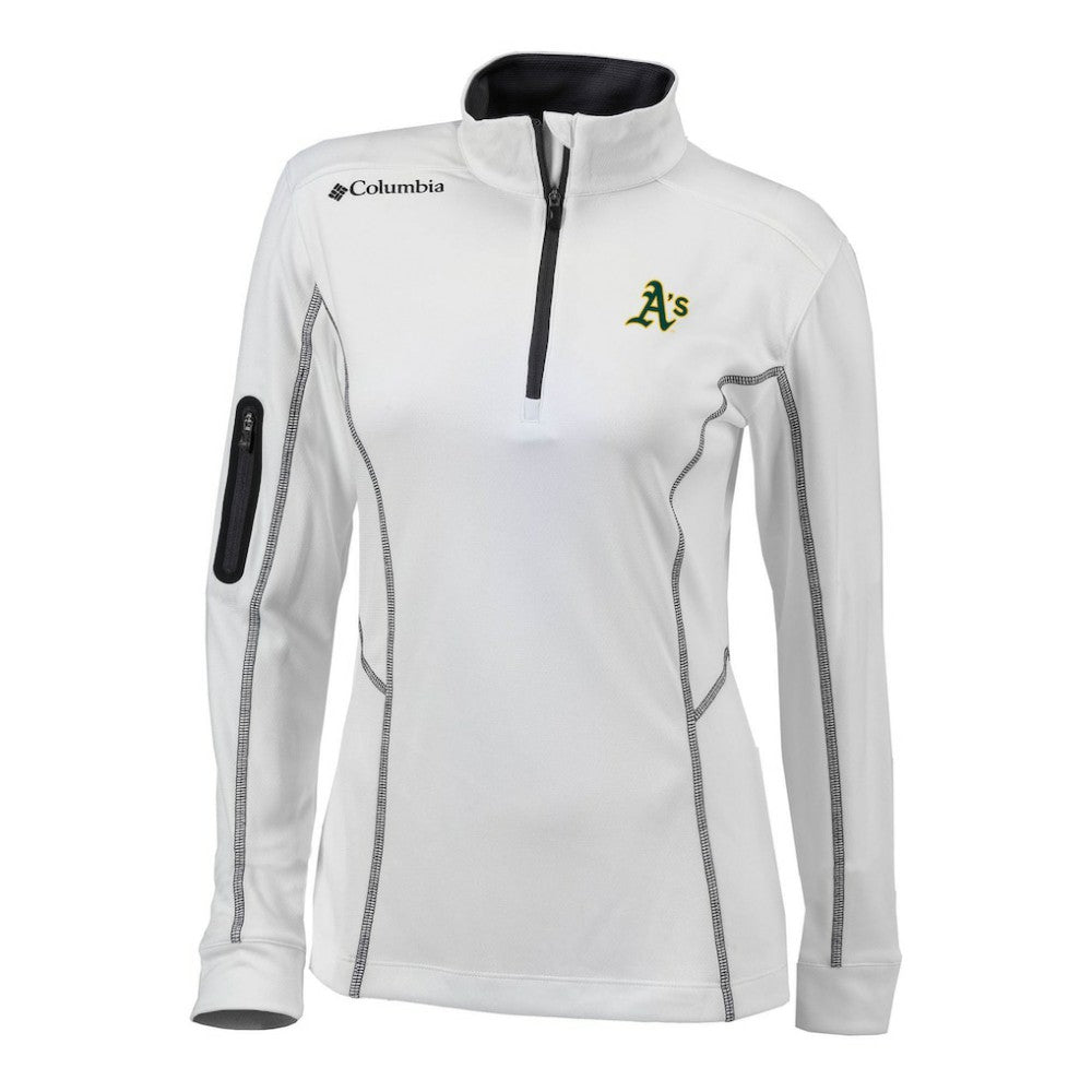 White Athletics Columbia Women's Omni-Wick Shotgun Quarter-Zip Pullover Top