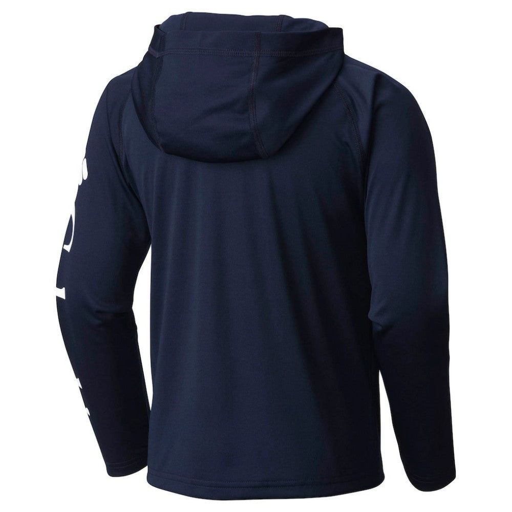 Navy Atlanta Braves Columbia Youth Terminal Tackle Long Sleeve Hoodie T-Shirt