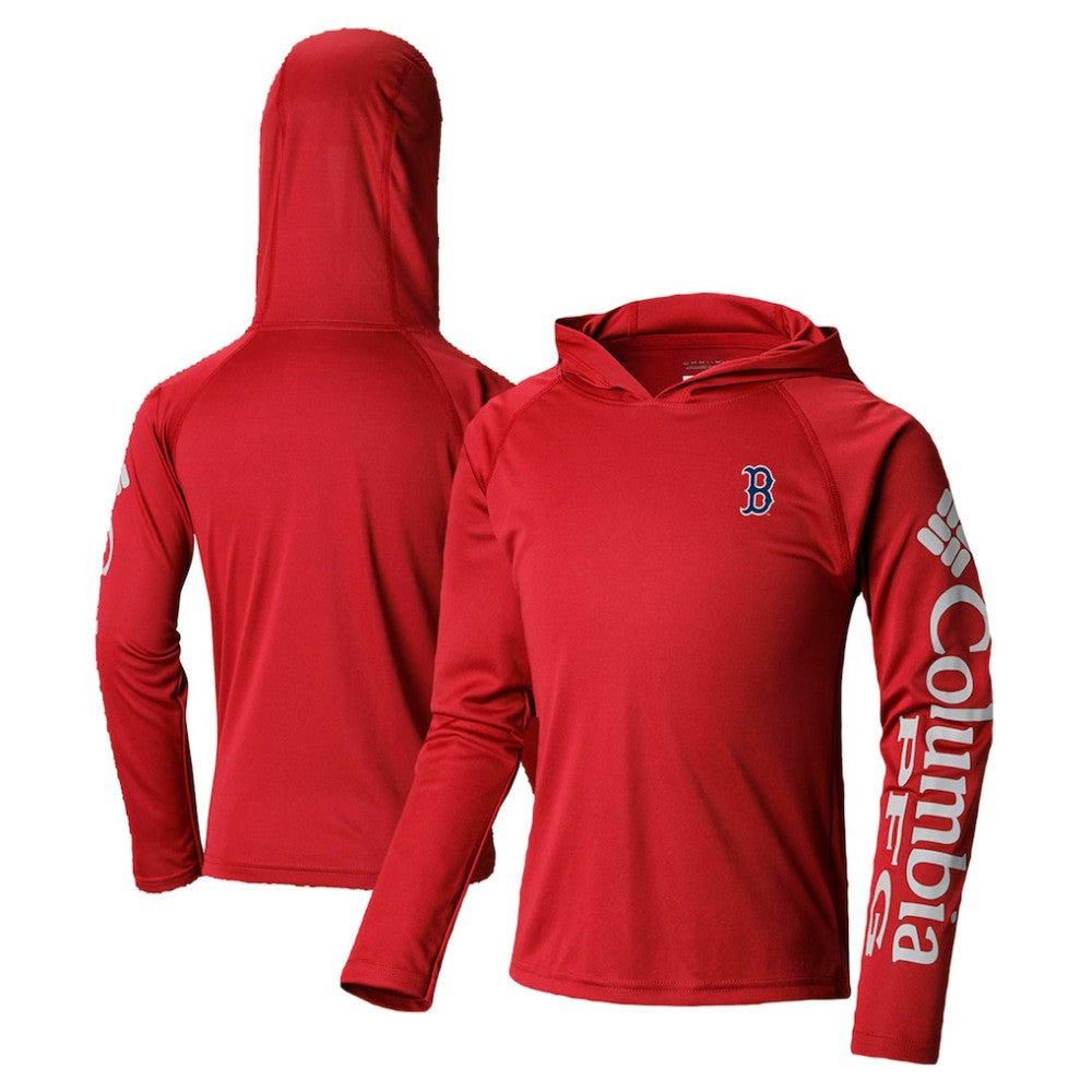 Red Boston Red Sox Columbia Youth Terminal Tackle Long Sleeve Hoodie T-Shirt