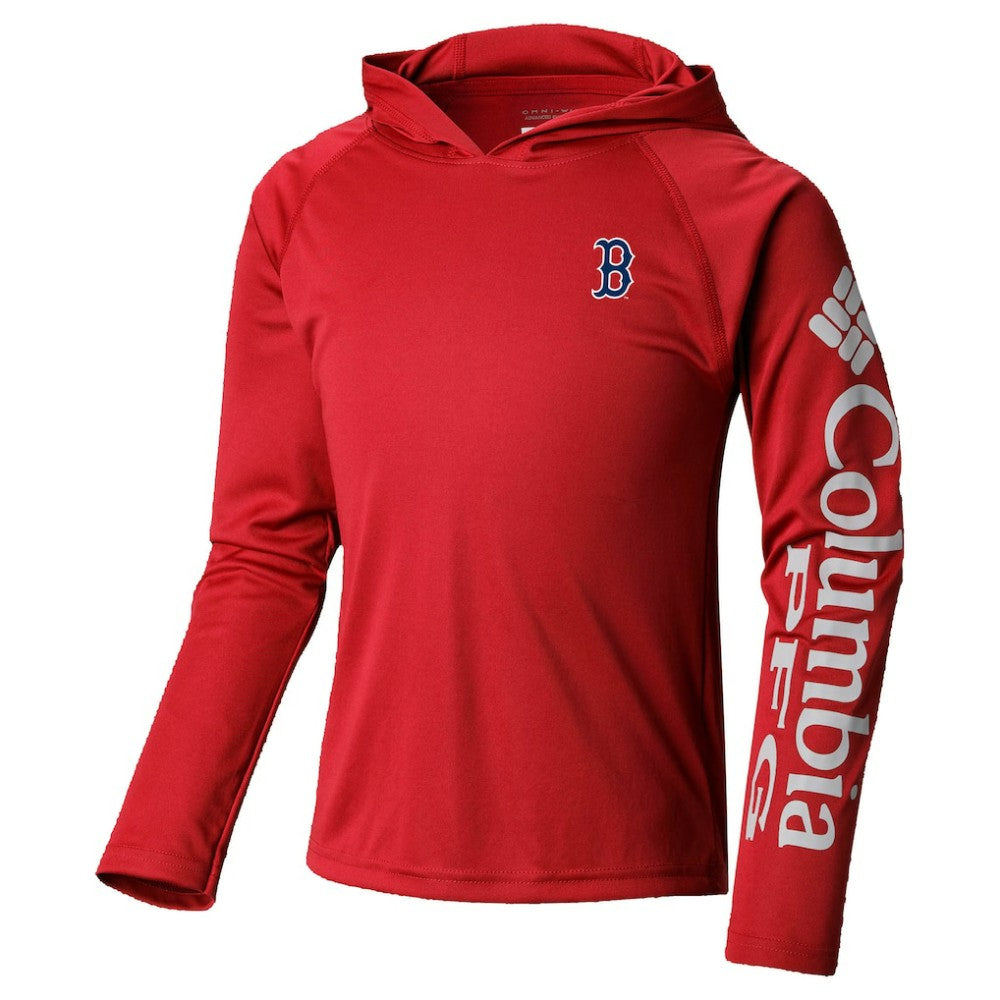 Red Boston Red Sox Columbia Youth Terminal Tackle Long Sleeve Hoodie T-Shirt