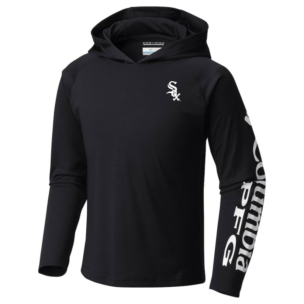 Black Chicago White Sox Columbia Youth Terminal Tackle Long Sleeve Hoodie T-Shirt