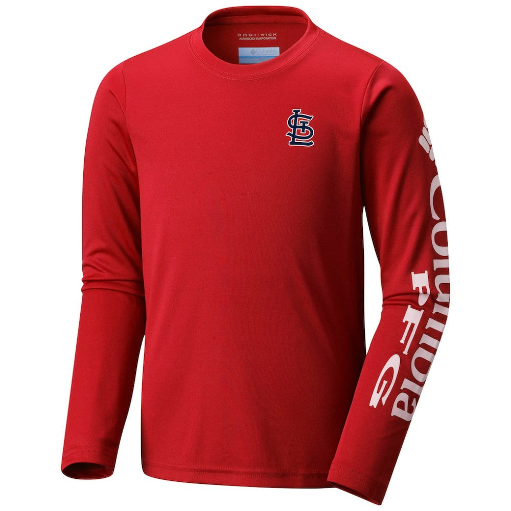 Red St. Louis Cardinals Columbia Youth Terminal Tackle Long Sleeve T-Shirt