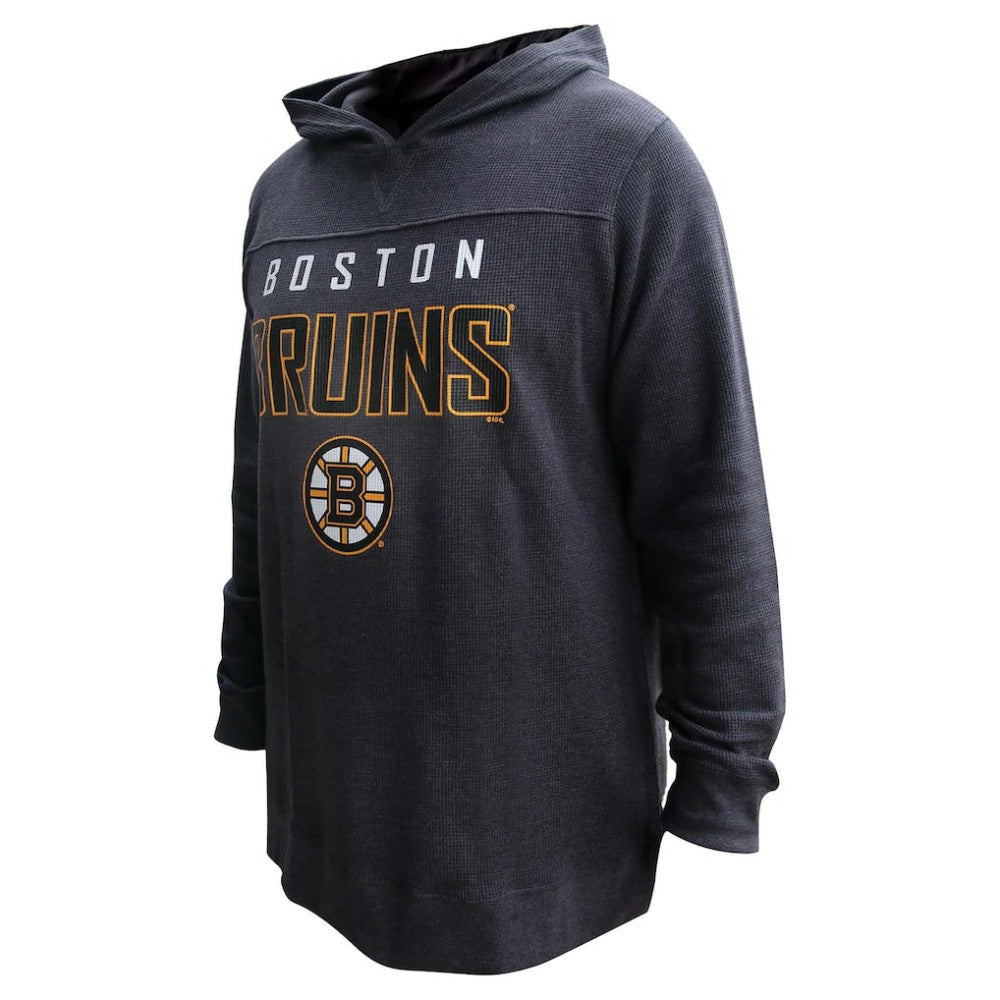 NHL David Pastrnak Boston Bruins Profile Women's Plus Size Name & Number Thermal Pullover Hoodie