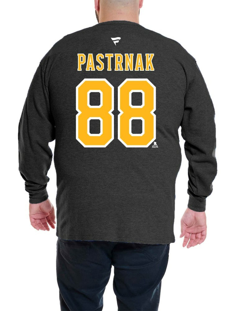 NHL David Pastrnak Boston Bruins Profile Big & Tall Name & Number Thermal Pullover Sweatshirt