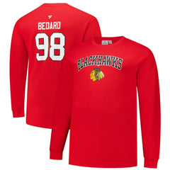 NHL Connor Bedard Chicago Blackhawks Profile Big & Tall Name & Number Thermal Pullover Sweatshirt