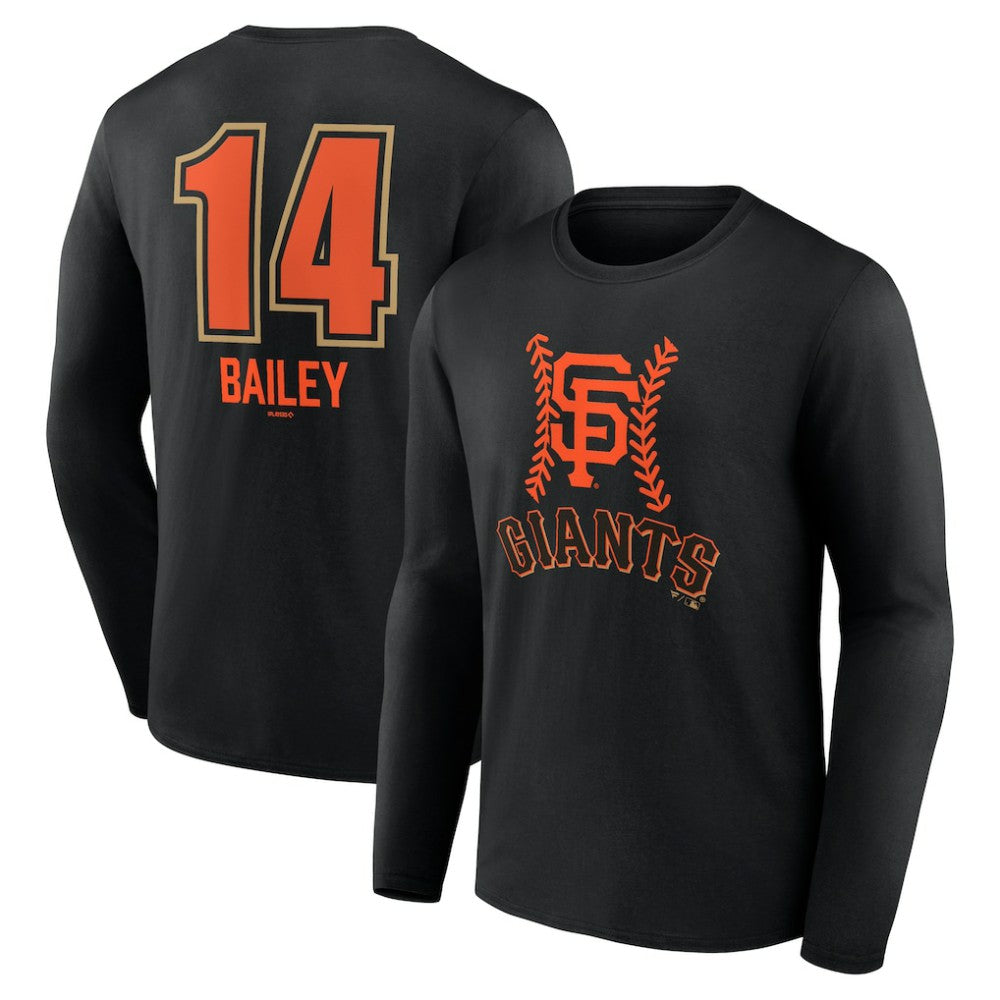 Black Patrick Bailey San Francisco Giants Name & Number Fastball Long Sleeve T-Shirt