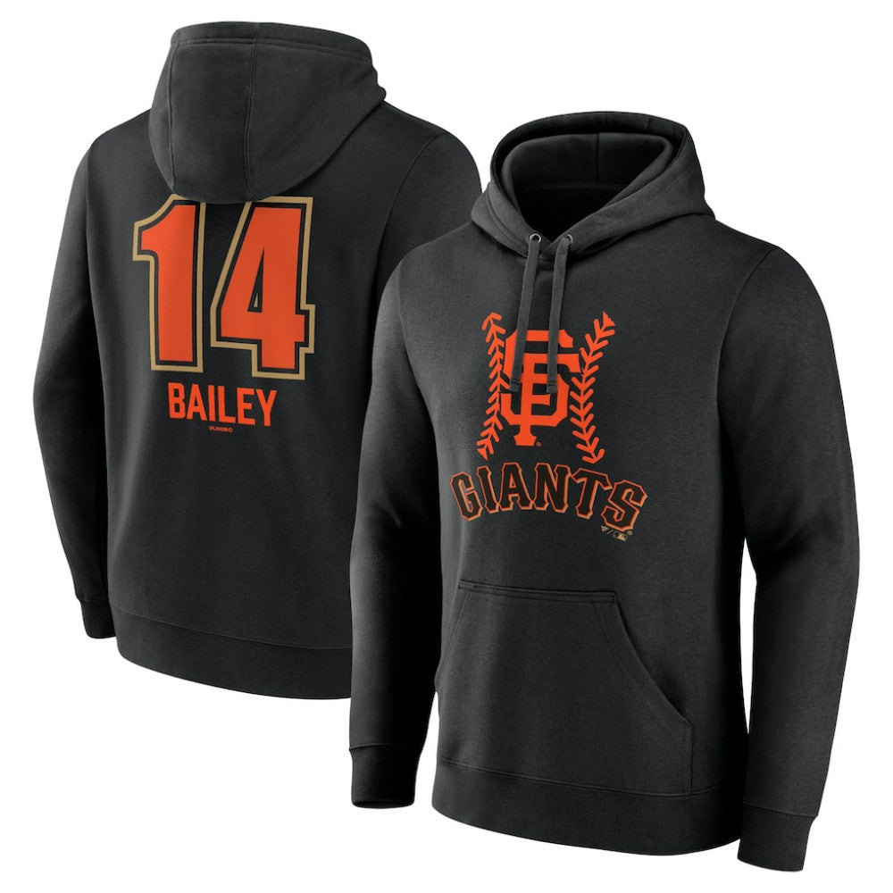 Black Patrick Bailey San Francisco Giants Name & Number Fastball Pullover Hoodie