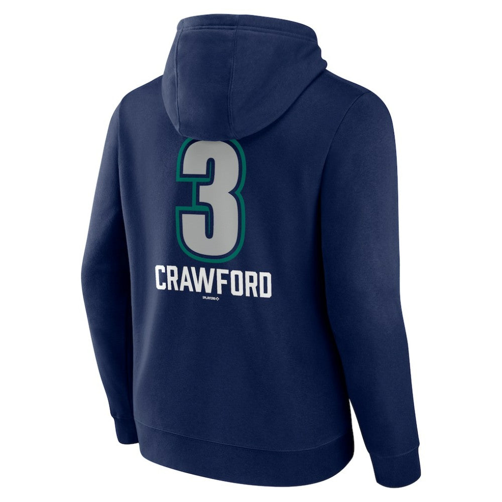 Navy J.P. Crawford Seattle Mariners Name & Number Fastball Pullover Hoodie