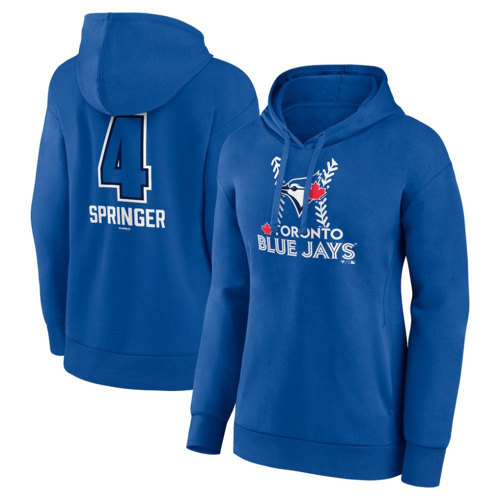 Royal George Springer Toronto Blue Jays Women's Name & Number Fastball Pullover Hoodie