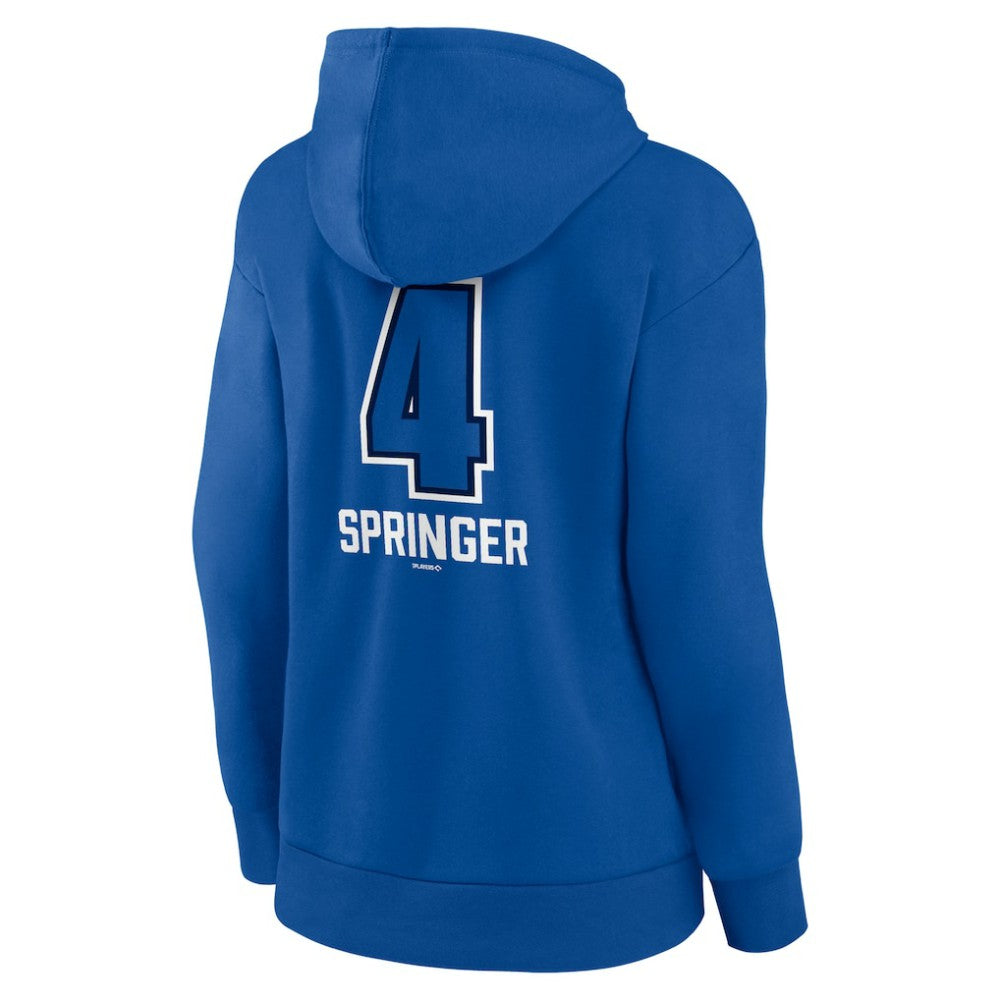 Royal George Springer Toronto Blue Jays Women's Name & Number Fastball Pullover Hoodie