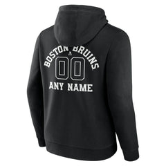 NHL Boston Bruins Personalized Name & Number Monochrome Pullover Hoodie