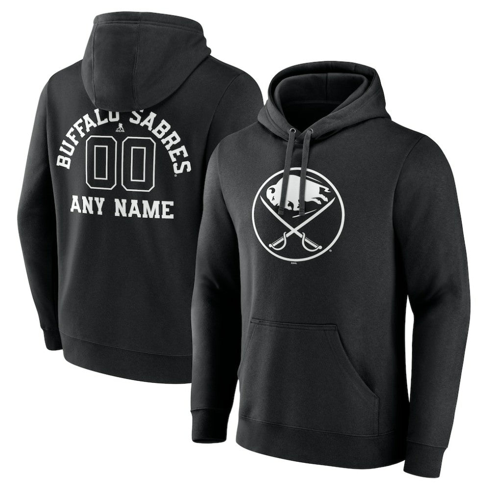 NHL Buffalo Sabres Personalized Name & Number Monochrome Pullover Hoodie