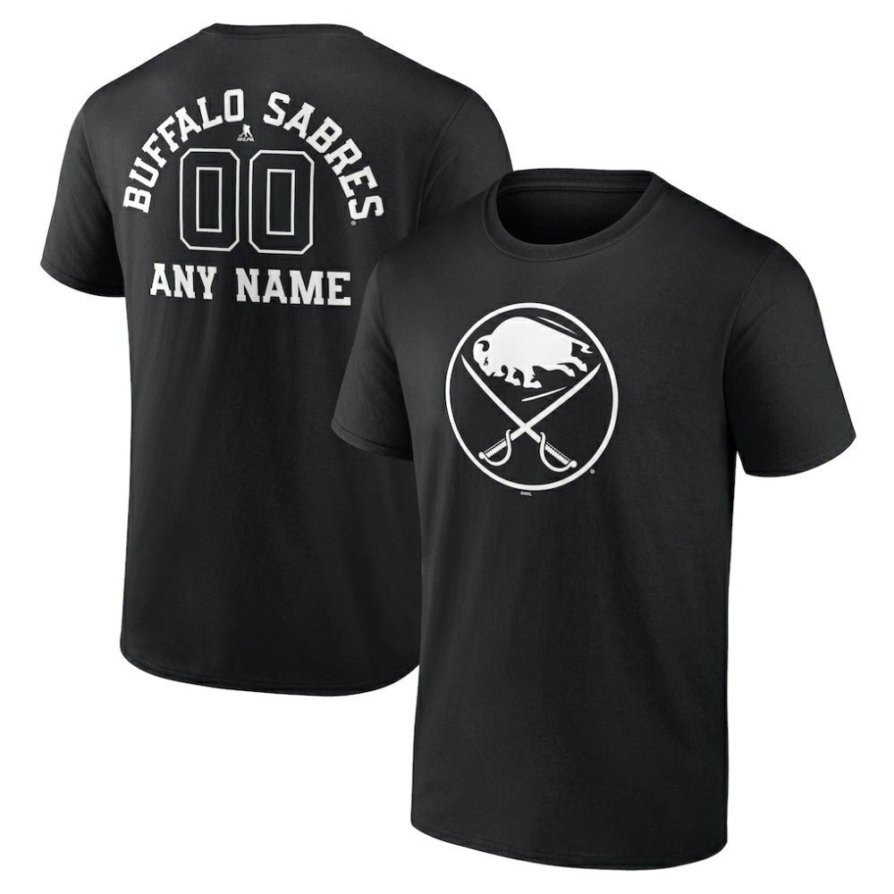 NHL Buffalo Sabres Personalized Name & Number Monochrome T-Shirt