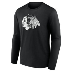 NHL Chicago Blackhawks Personalized Name & Number Monochrome Long Sleeve T-Shirt