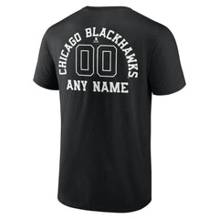 NHL Chicago Blackhawks Personalized Name & Number Monochrome T-Shirt